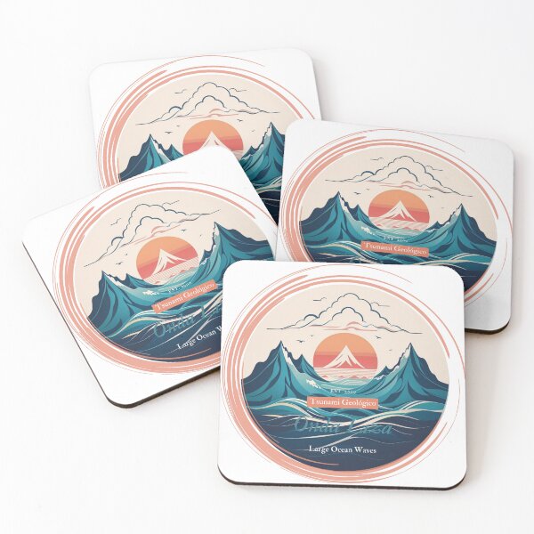 Item preview, aOnda Liza Large Ocean Waves Sunset Mountains Surf Art designed and sold by OndaLiza.