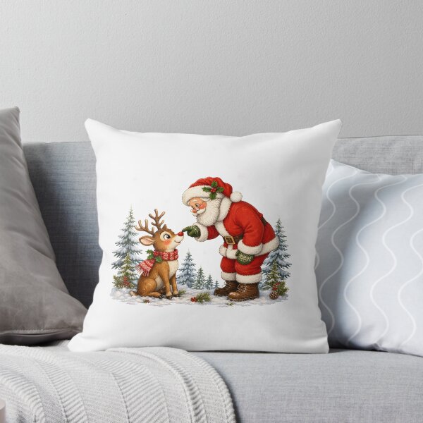 Item preview, Santa Boop Reindeer Red Nose Christmas Snowy Forest Art designed and sold by noctivaganta.