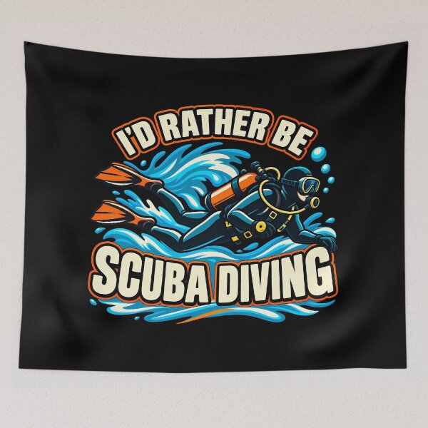 Item preview, I'd Rather Be Scuba Diving Diver Ocean Fun Marine Life Beach Lover designed and sold by Photo-Sphere101.