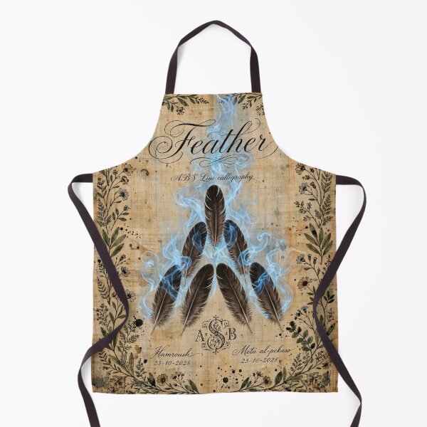 Item preview, Mystical Black Feather With Blue Smoke Vintage Papyrus Art designed and sold by Ahmadhamroush.