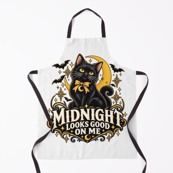 Item preview, Midnight Looks Good on Me – Black Cat Gothic Halloween Art designed and sold by Sanika arts .