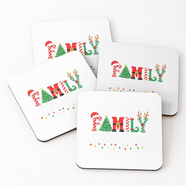 Item preview, Family Christmas Typography with Santa Belt Tree and Elf Hat designed and sold by noctivaganta.