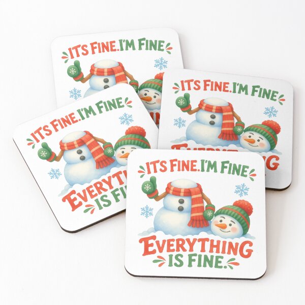 Item preview, It's Fine I'm Fine Everything is Fine Snowman designed and sold by Positive&FunnyThings.