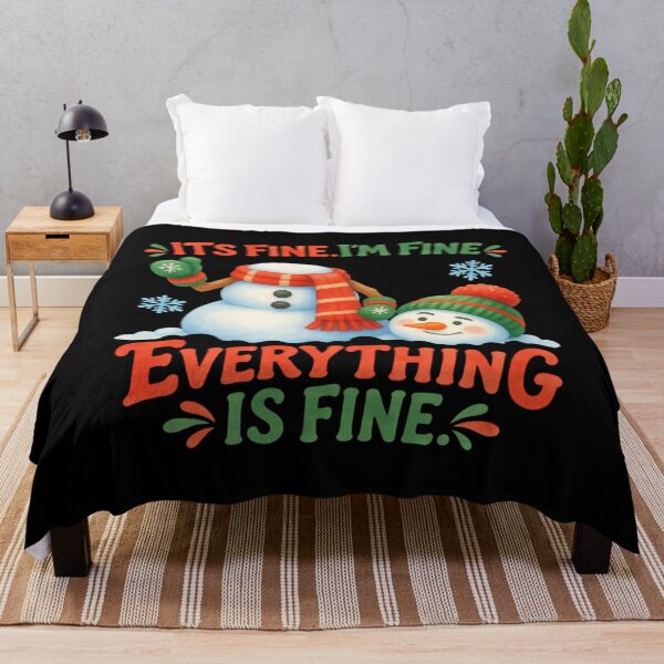 Item preview, It's Fine I'm Fine Everything is Fine Snowman designed and sold by Positive&FunnyThings.