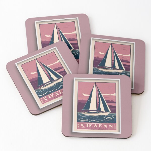 Item preview, Ocean with a Sailboat - Vintage Travel Poster designed and sold by Hidamari's SHOP.