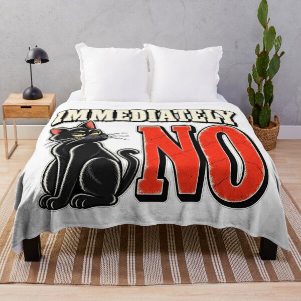 Item preview, Immediately No Funny Introvert Sarcastic Saying Black Cat designed and sold by Photo-Sphere101.