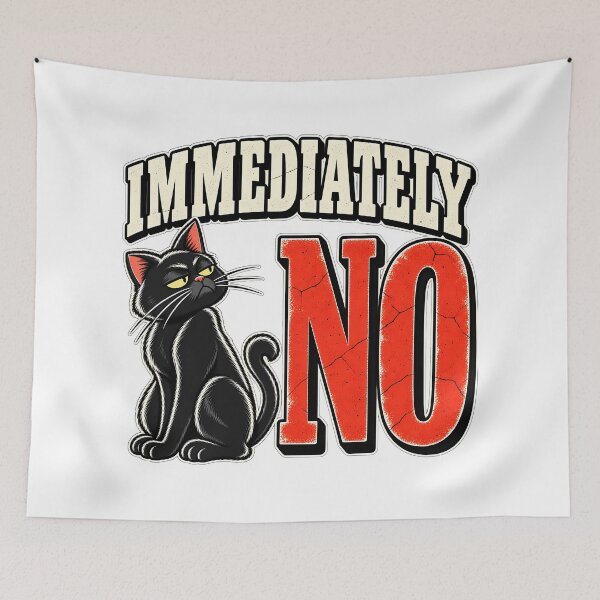 Item preview, Immediately No Funny Introvert Sarcastic Saying Black Cat designed and sold by Photo-Sphere101.
