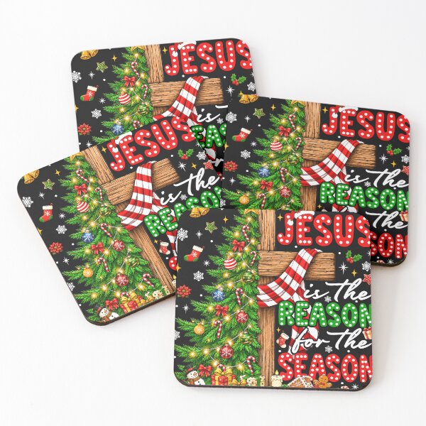 Item preview, Jesus Is The Reason For The Season Christmas Tree Cross designed and sold by varin-studio.