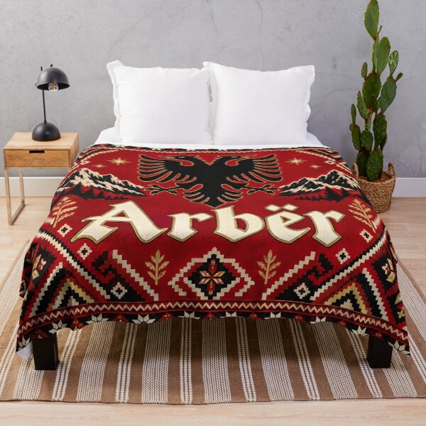 Item preview, Albanian Heritage Art with Arbër – Double-Headed Eagle & Folk Motifs designed and sold by Cartoon art with a purpose ❤️ Supporting Althea’s friends .