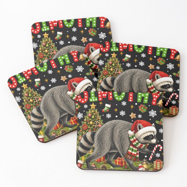 Item preview, Jimothy Funny Christmas Raccoon Trash Panda Meme designed and sold by varin-studio.