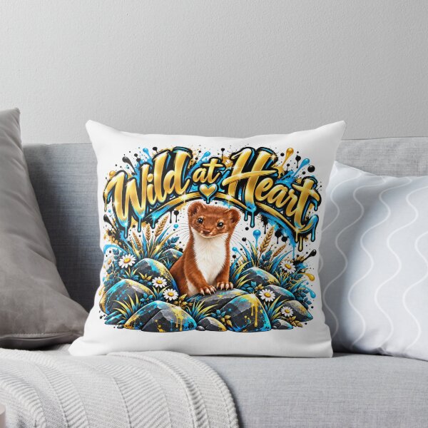 Item preview, Wild at Heart – Golden Graffiti Weasel & Nature Art designed and sold by DansCreations42.