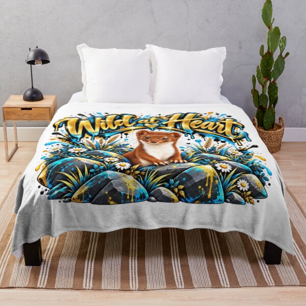 Item preview, Wild at Heart – Golden Graffiti Weasel & Nature Art designed and sold by DansCreations42.
