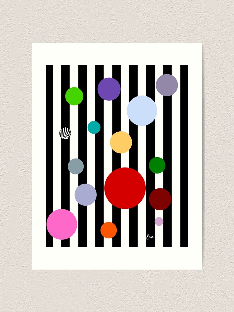 Alternate view of Geometrics- Stripes and Polka Dots Art Print