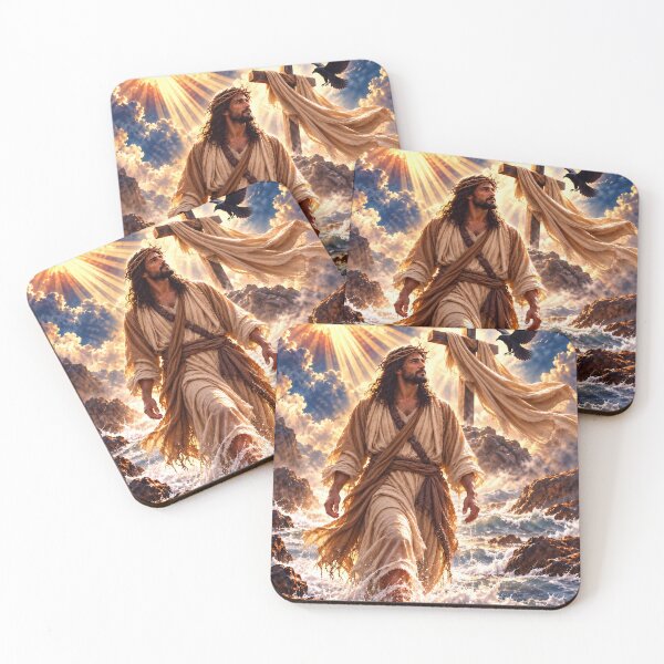 Item preview, Jesus Walking Through the Sea | Christian Religious Wall Art | Dramatic Biblical Scene designed and sold by GoodPlaceToShop.