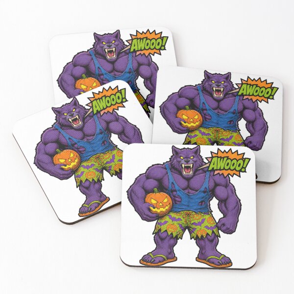 Item preview, Awooo Werewolf Brute Comic Villain Aussie Halloween Sticker designed and sold by DTSA.