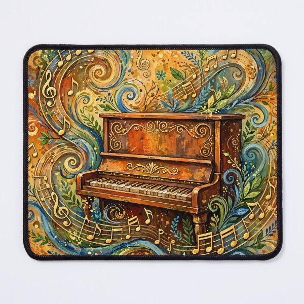 Item preview, Upright Piano Music Notes Fantasy designed and sold by SylviaKayRose.
