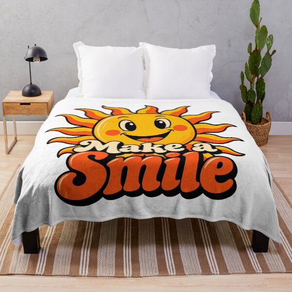 Item preview, Make A Smile Retro Sun Smile Face Positive Quote Sunshine Vintage designed and sold by Photo-Sphere101.