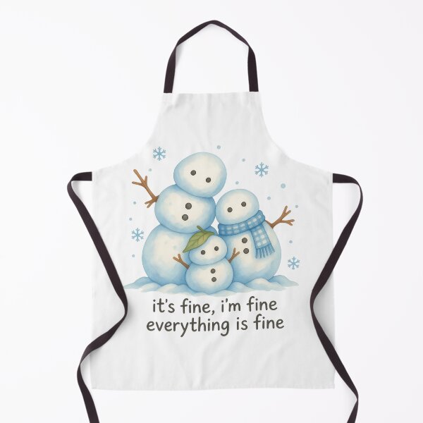 Item preview, It's Fine I'm Fine Everything is Fine Snowman designed and sold by Positive&FunnyThings.