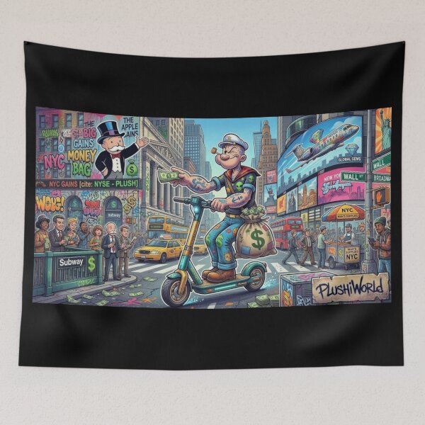 Item preview, Urban Sailor Wealth Street Art - Plushiworld designed and sold by PLUSHIWORLDtm.
