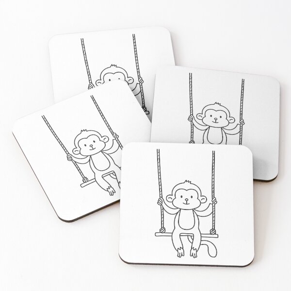 Item preview, A monkey swinging around ropes in the zoo designed and sold by rasagamastore.