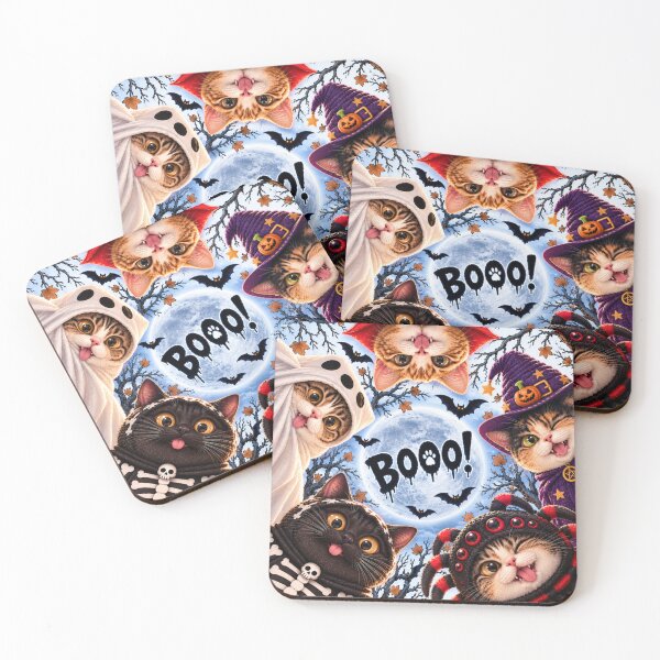 Item preview, Boo Spooky Cats Halloween Costume Squad Illustration designed and sold by Mindworx21.