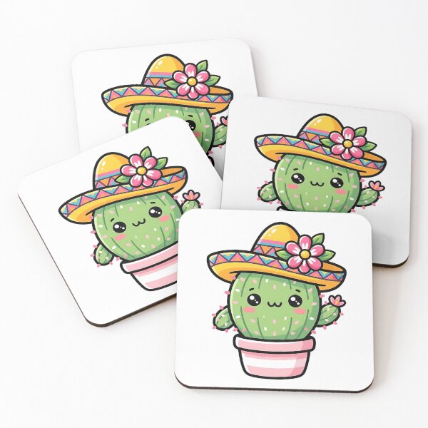 Item preview, Adorable Kawaii Cactus Wearing a Mexican Sombrero designed and sold by Michaelragheb.