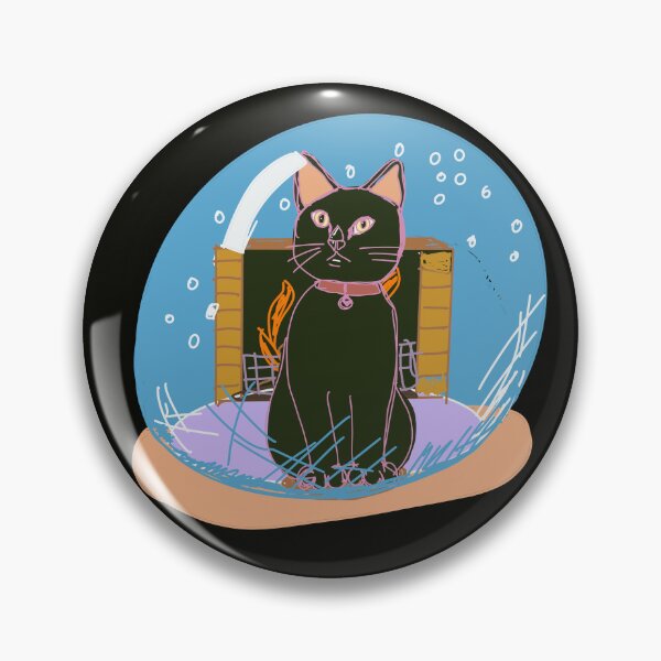 Item preview, black cat snowglobe designed and sold by empressbat merch.