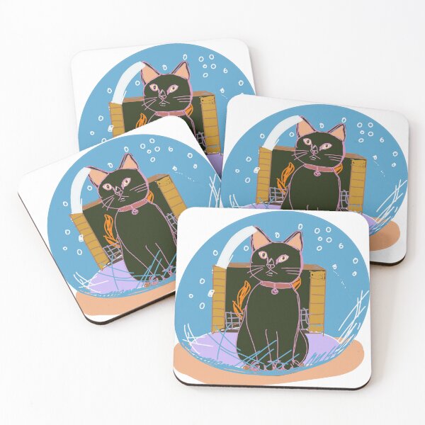 Item preview, black cat snowglobe designed and sold by empressbat merch.