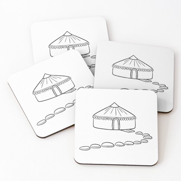 Item preview, A yurt sitting beside a stone-lined walkway designed and sold by rasagamastore.