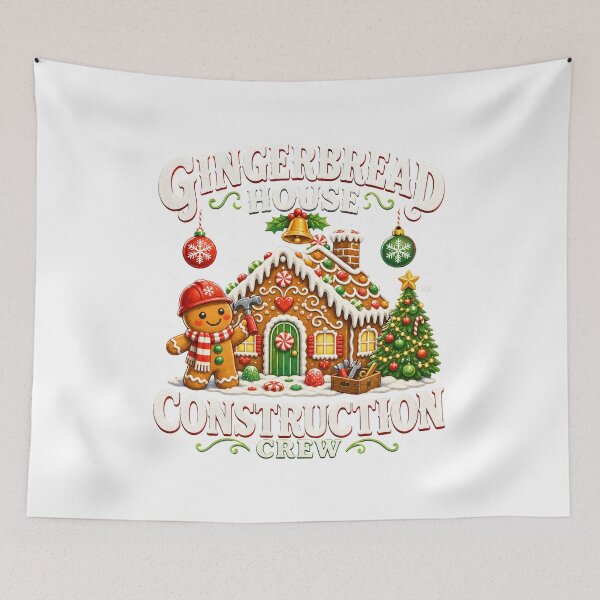 Item preview, Gingerbread House Construction Crew Funny Christmas Baking designed and sold by Luminatelier.