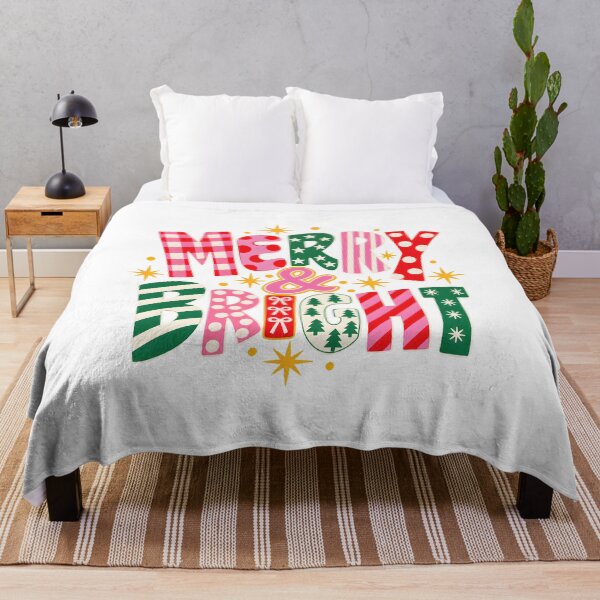 Item preview, Merry And Bright Colorful Retro Christmas Typography designed and sold by Luminatelier.