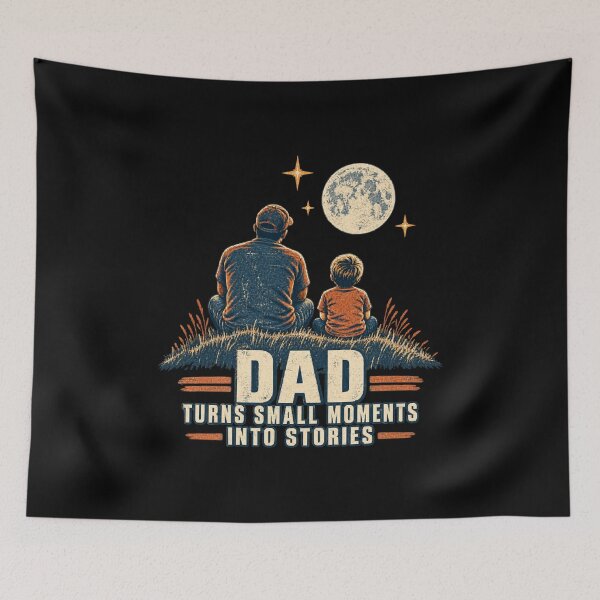 Item preview, Dad Turns Small Moments Into Stories Father's Day designed and sold by ThreadQuirk.