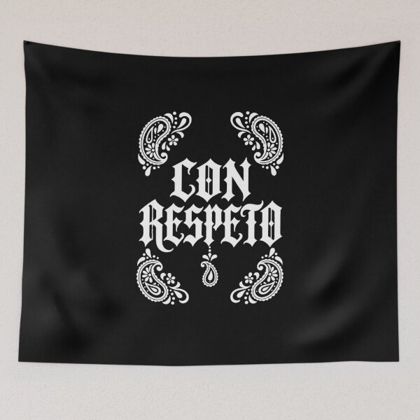 Item preview, Con Respeto Chicano Script Paisley Urban Style designed and sold by SuperFreshArt.