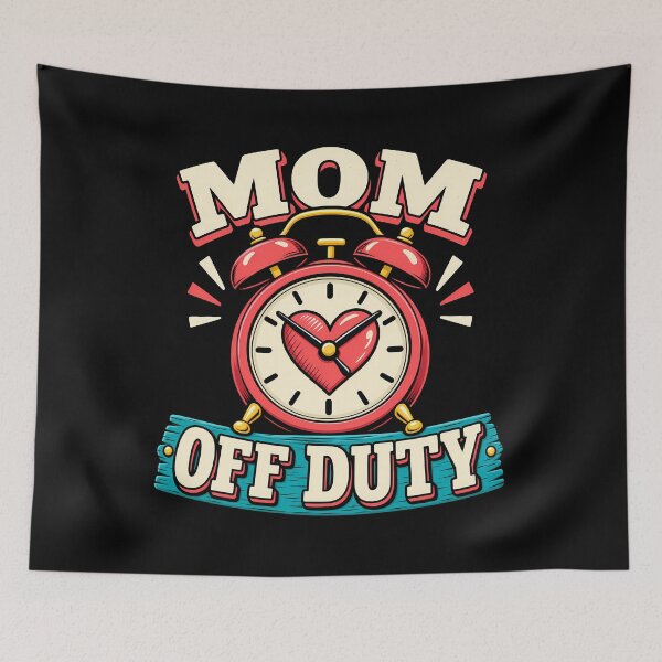 Item preview, Mom Off Duty Funny Motherhood Quote Clock Heart Parent Retro  designed and sold by Photo-Sphere101.