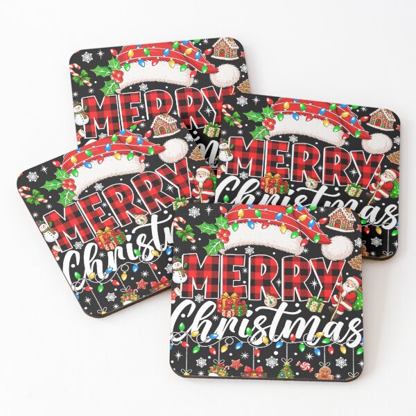 Item preview, Merry Christmas Buffalo Plaid Santa Hat Holiday designed and sold by varin-studio.
