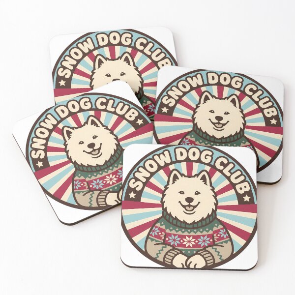 Item preview, Retro Samoyed Dog Nordic Sweater Christmas Dog Badge designed and sold by pumsquare.
