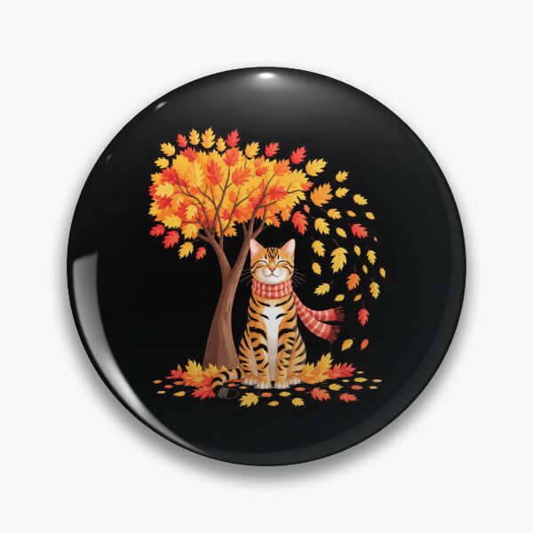 Item preview, Cat Leaf Fall Tree Hello Autumn Thanksgiving It_s Fall Y_all designed and sold by EllaCraftCreaT.