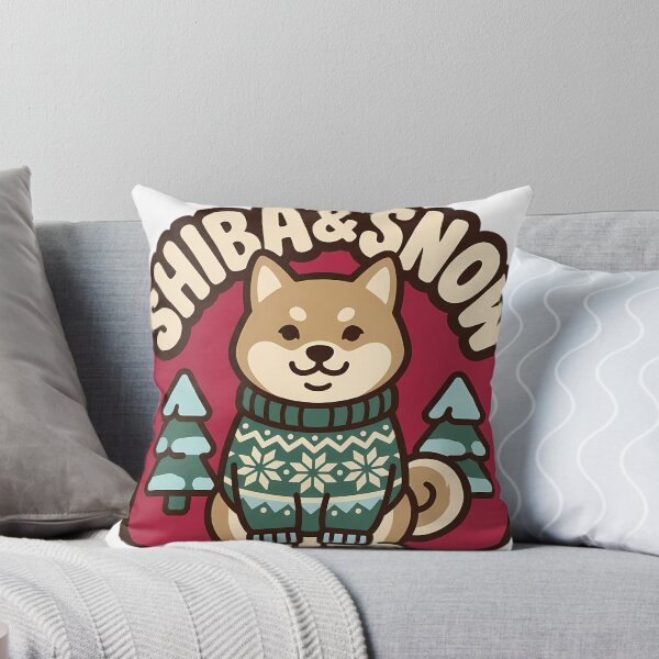 Item preview, Retro Shiba Inu Nordic Sweater Christmas Dog Scene designed and sold by pumsquare.