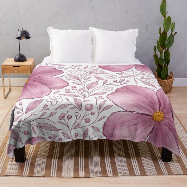 Item preview, Pink Watercolor Flower Botanical Floral Art – Romantic Cottagecore Blossom designed and sold by Sondosyazanart.