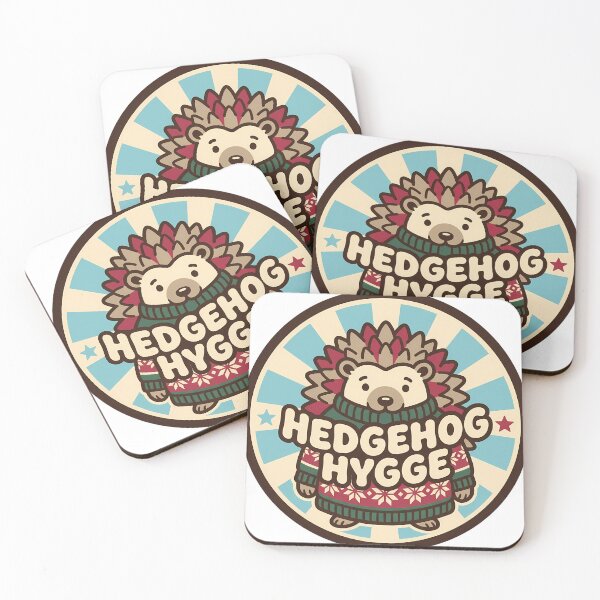 Item preview, Retro Hedgehog Nordic Sweater Christmas Woodland Badge designed and sold by pumsquare.