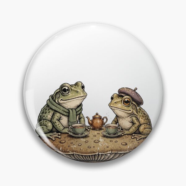 Item preview, Frog Tea Party — Cute Frogs at a Toadstool Mushroom Table, Cottagecore Autumn designed and sold by AASU247.