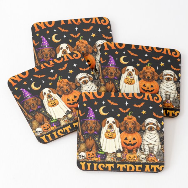 Item preview, No Tricks Just Treats Funny Dachshund Halloween Dog Costume designed and sold by varin-studio.