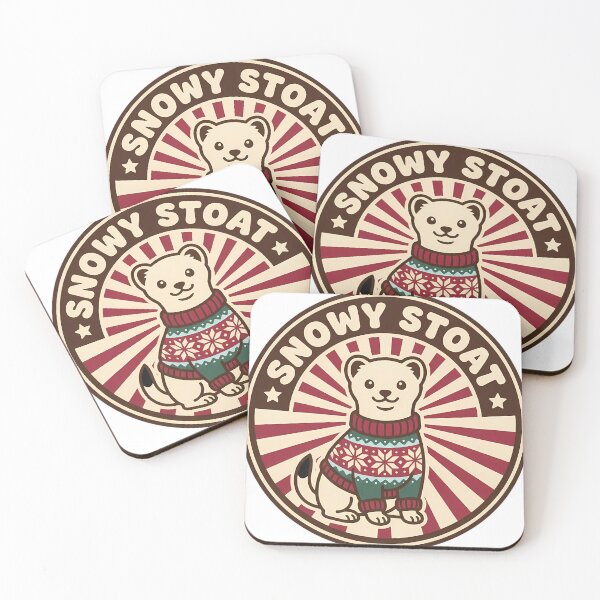 Item preview, Retro Stoat Nordic Sweater Christmas Winter Badge designed and sold by pumsquare.