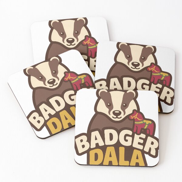Item preview, Retro Badger Dala Horse Christmas Woodland Type Design designed and sold by pumsquare.