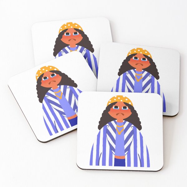 Item preview, Crying Girl Polka Dot Bandana Sad Aesthetic Art designed and sold by MoodiGirl.