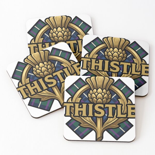 Item preview, Brass Thistle Brooch - Highland Gothic Emblem designed and sold by IllumeInk.