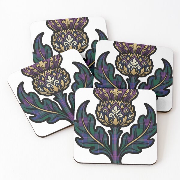 Item preview, Highland Thistle Sprig - Gothic Botanical Emblem designed and sold by IllumeInk.