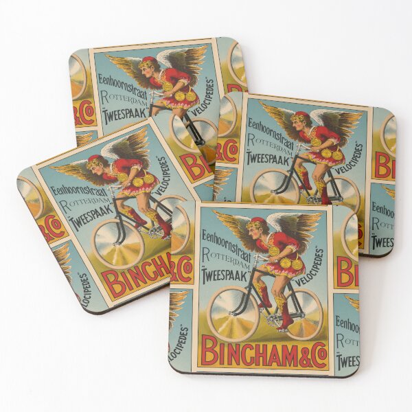 Item preview, Winged Cyclist Tweespaak Rotterdam 1888 designed and sold by artofuniverse.