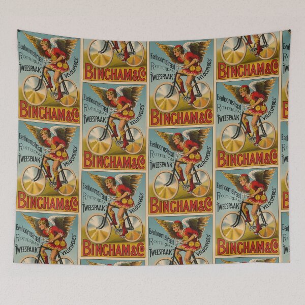 Item preview, Winged Cyclist Tweespaak Rotterdam 1888 designed and sold by artofuniverse.