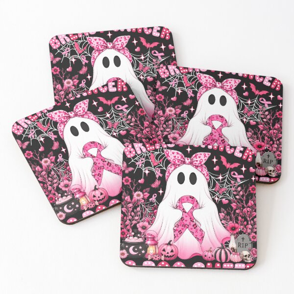 Item preview, Breast Cancer Is Boo Sheet Funny Ghost Pink Ribbon Halloween designed and sold by varin-studio.